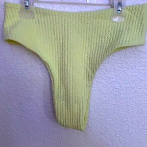 HIGH WAISTED BRIGHT YELLOW BIKINI BOTTOMS
